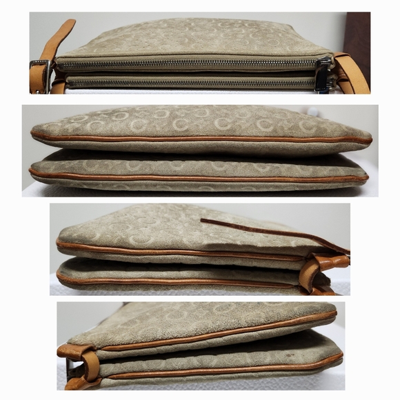 CELINE Macadam C Dual Pouch Suede Shoulder Bag - Picture 9 of 12